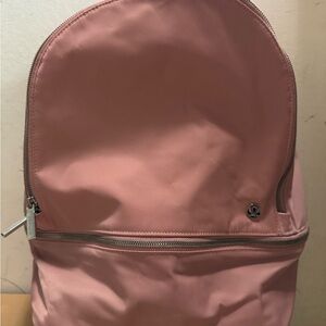 Pink Backpack with Silver Accents